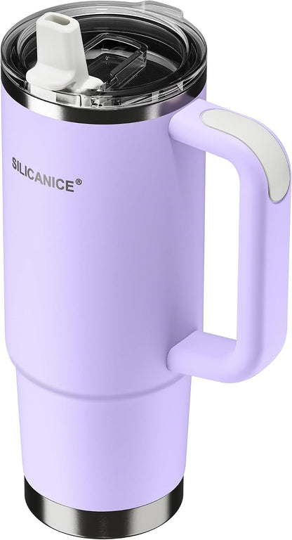 For Iced Coffee & Smoothies – Never Drink from a Moldy Lid Again: 20oz Hygienic Tumbler, 100% Leakproof Lid & Removable Foldable Spout. Reinforced Base, Fits Cup Holders - Cream