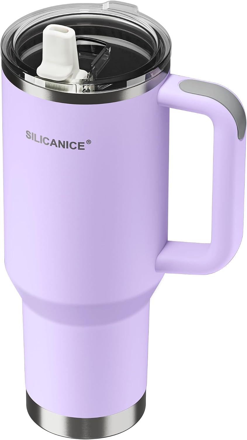 For Iced Coffee & Smoothies – Never Drink from a Moldy Lid Again: 20oz Hygienic Tumbler, 100% Leakproof Lid & Removable Foldable Spout. Reinforced Base, Fits Cup Holders - Cream