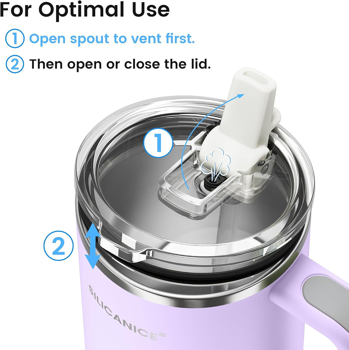 For Iced Coffee & Smoothies – Never Drink from a Moldy Lid Again: 20oz Hygienic Tumbler, 100% Leakproof Lid & Removable Foldable Spout. Reinforced Base, Fits Cup Holders - Cream
