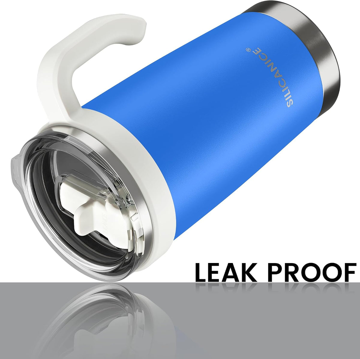 For Iced Coffee & Smoothies – Never Drink from a Moldy Lid Again: 20oz Hygienic Tumbler, 100% Leakproof Lid & Removable Foldable Spout. Reinforced Base, Fits Cup Holders - Cream