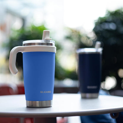 For Iced Coffee & Smoothies – Never Drink from a Moldy Lid Again: 20oz Hygienic Tumbler, 100% Leakproof Lid & Removable Foldable Spout. Reinforced Base, Fits Cup Holders - Cream