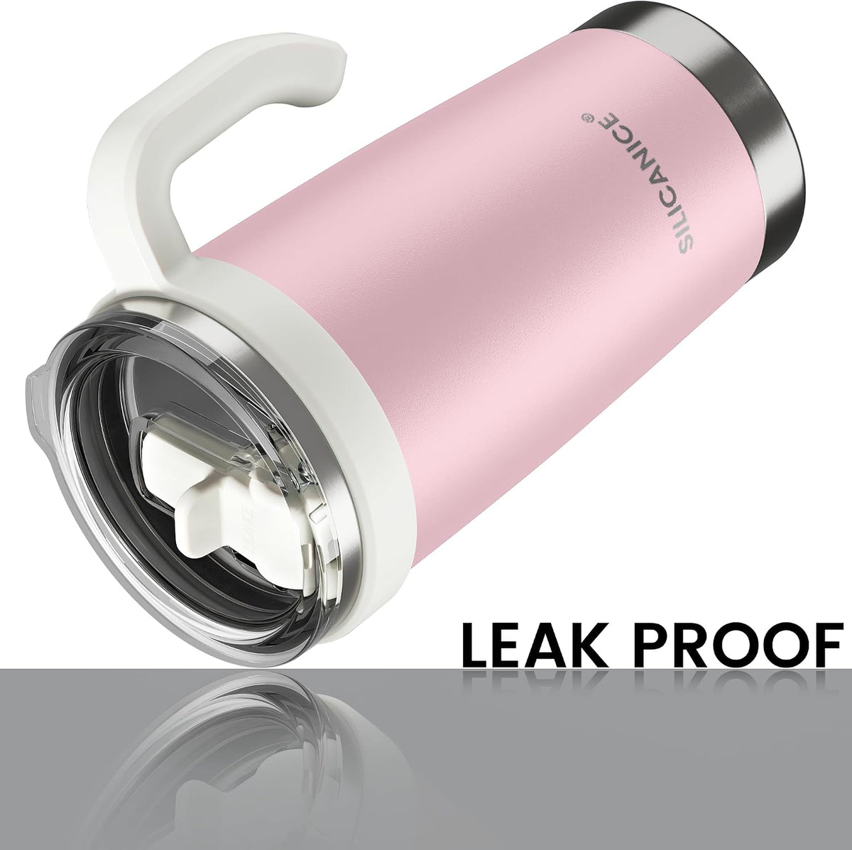 For Iced Coffee & Smoothies – Never Drink from a Moldy Lid Again: 20oz Hygienic Tumbler, 100% Leakproof Lid & Removable Foldable Spout. Reinforced Base, Fits Cup Holders - Cream