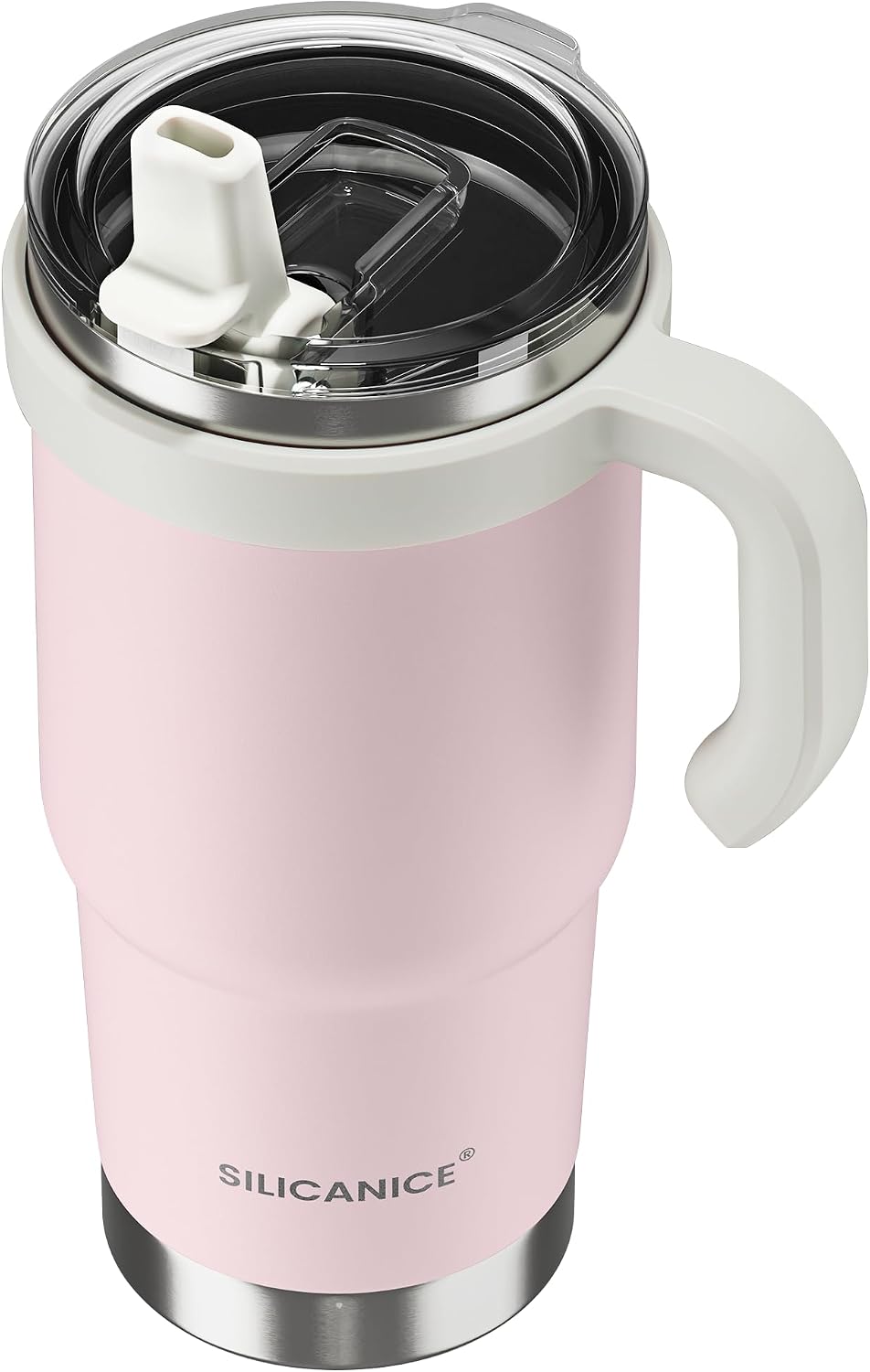 For Iced Coffee & Smoothies – Never Drink from a Moldy Lid Again: 20oz Hygienic Tumbler, 100% Leakproof Lid & Removable Foldable Spout. Reinforced Base, Fits Cup Holders - Cream