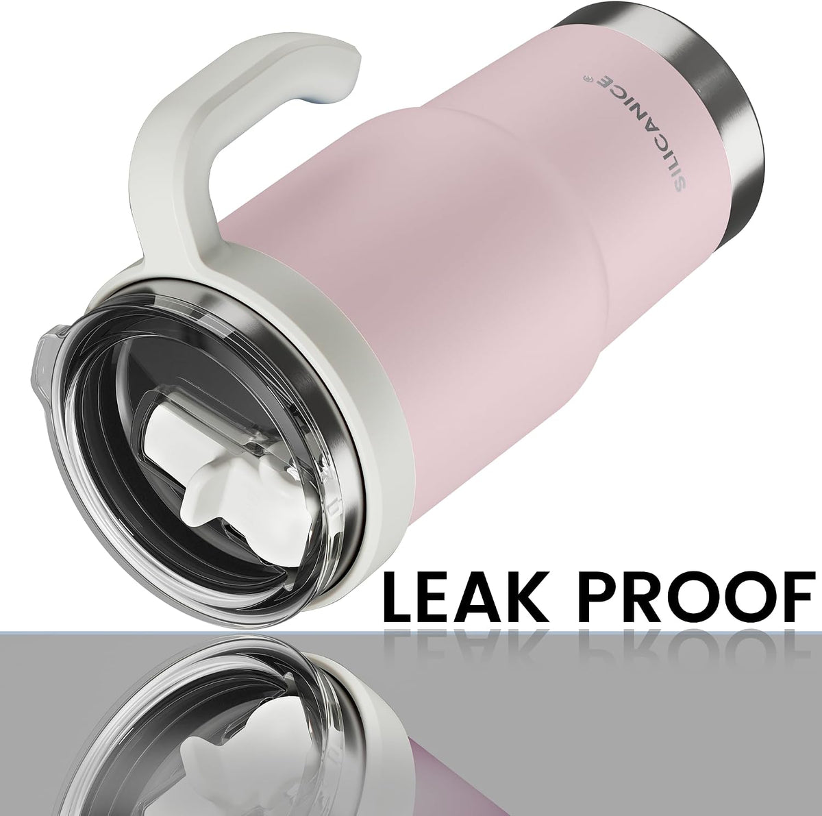 For Iced Coffee & Smoothies – Never Drink from a Moldy Lid Again: 20oz Hygienic Tumbler, 100% Leakproof Lid & Removable Foldable Spout. Reinforced Base, Fits Cup Holders - Cream