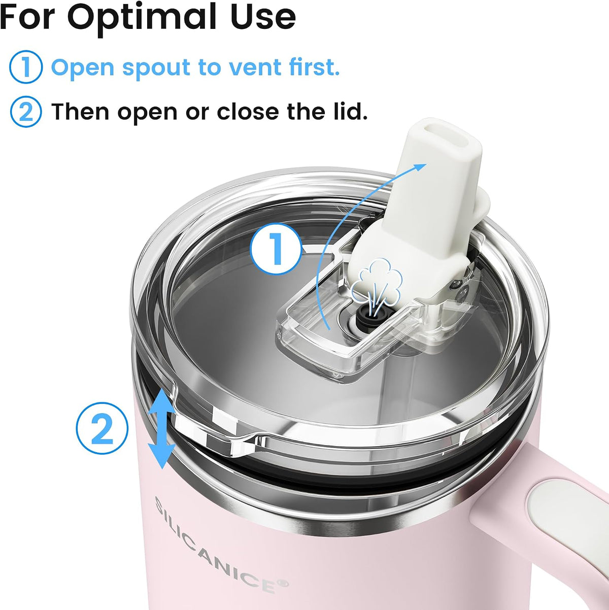 For Iced Coffee & Smoothies – Never Drink from a Moldy Lid Again: 20oz Hygienic Tumbler, 100% Leakproof Lid & Removable Foldable Spout. Reinforced Base, Fits Cup Holders - Cream