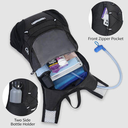 Lightweight Hydration Backpack, Running Backpack with 2L Water Bladder