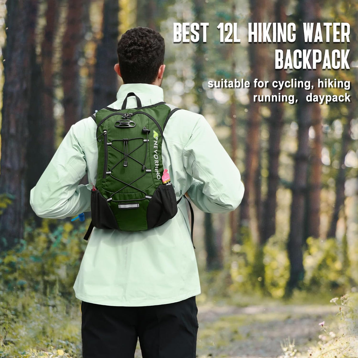 Lightweight Hydration Backpack, Running Backpack with 2L Water Bladder