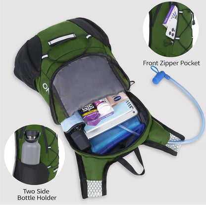 Lightweight Hydration Backpack, Running Backpack with 2L Water Bladder
