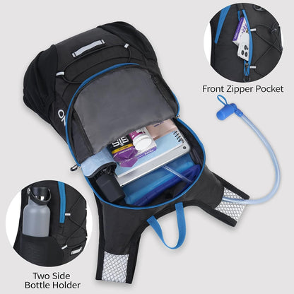Lightweight Hydration Backpack, Running Backpack with 2L Water Bladder