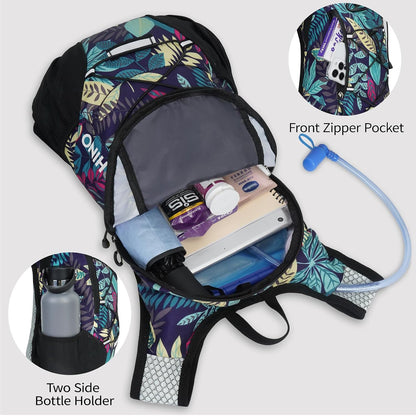 Lightweight Hydration Backpack, Running Backpack with 2L Water Bladder