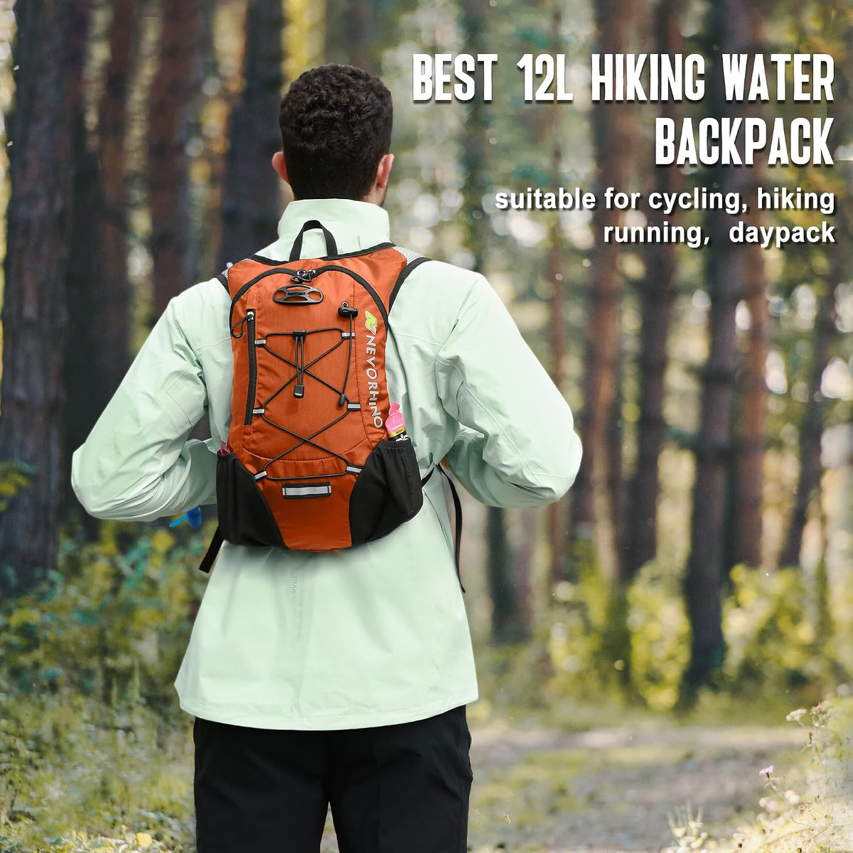 Lightweight Hydration Backpack, Running Backpack with 2L Water Bladder