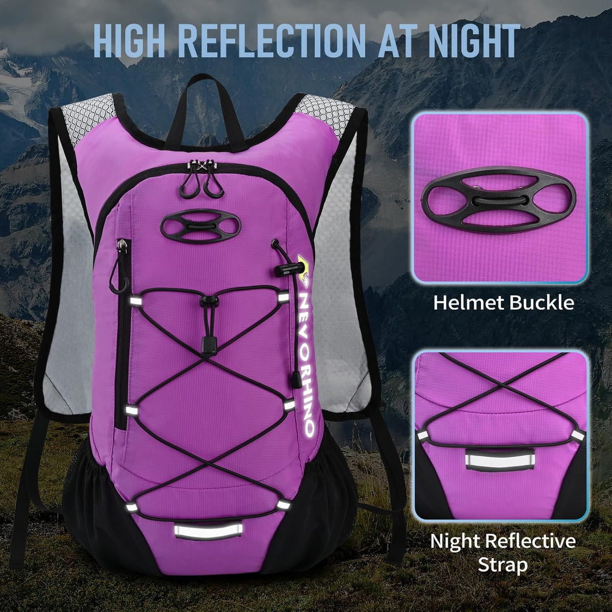 Lightweight Hydration Backpack, Running Backpack with 2L Water Bladder