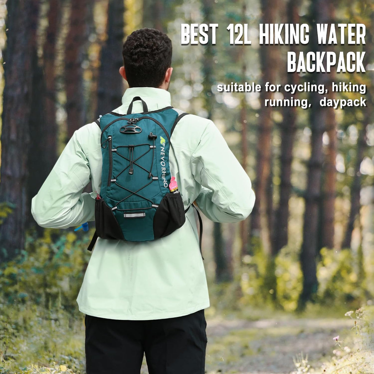 Lightweight Hydration Backpack, Running Backpack with 2L Water Bladder