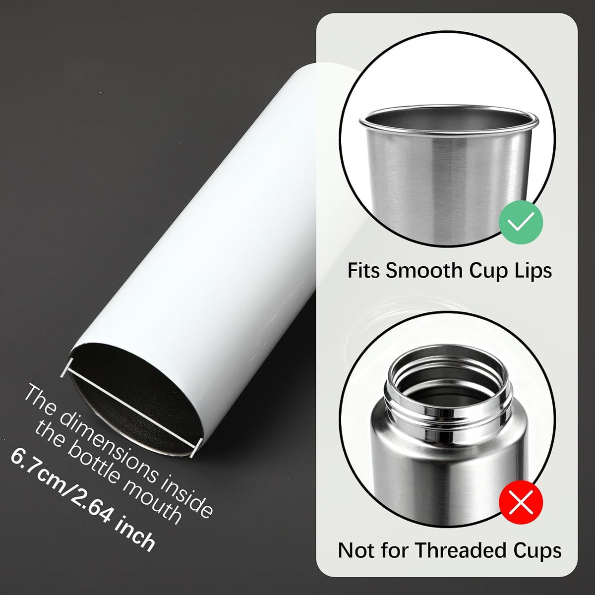 10 Pack 20 oz Skinny Tumbler Replacement Lids Plastic Splash Covers tops for 20 oz coffee cup lids Clear Cup Covers for 2.64 Inch Mouth Tumbler Cooler