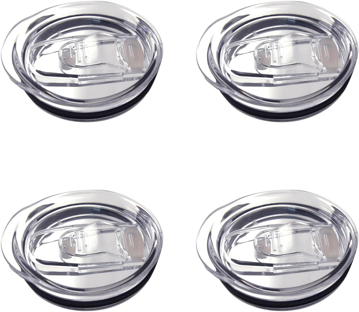 10 Pack 20 oz Skinny Tumbler Replacement Lids Plastic Splash Covers tops for 20 oz coffee cup lids Clear Cup Covers for 2.64 Inch Mouth Tumbler Cooler