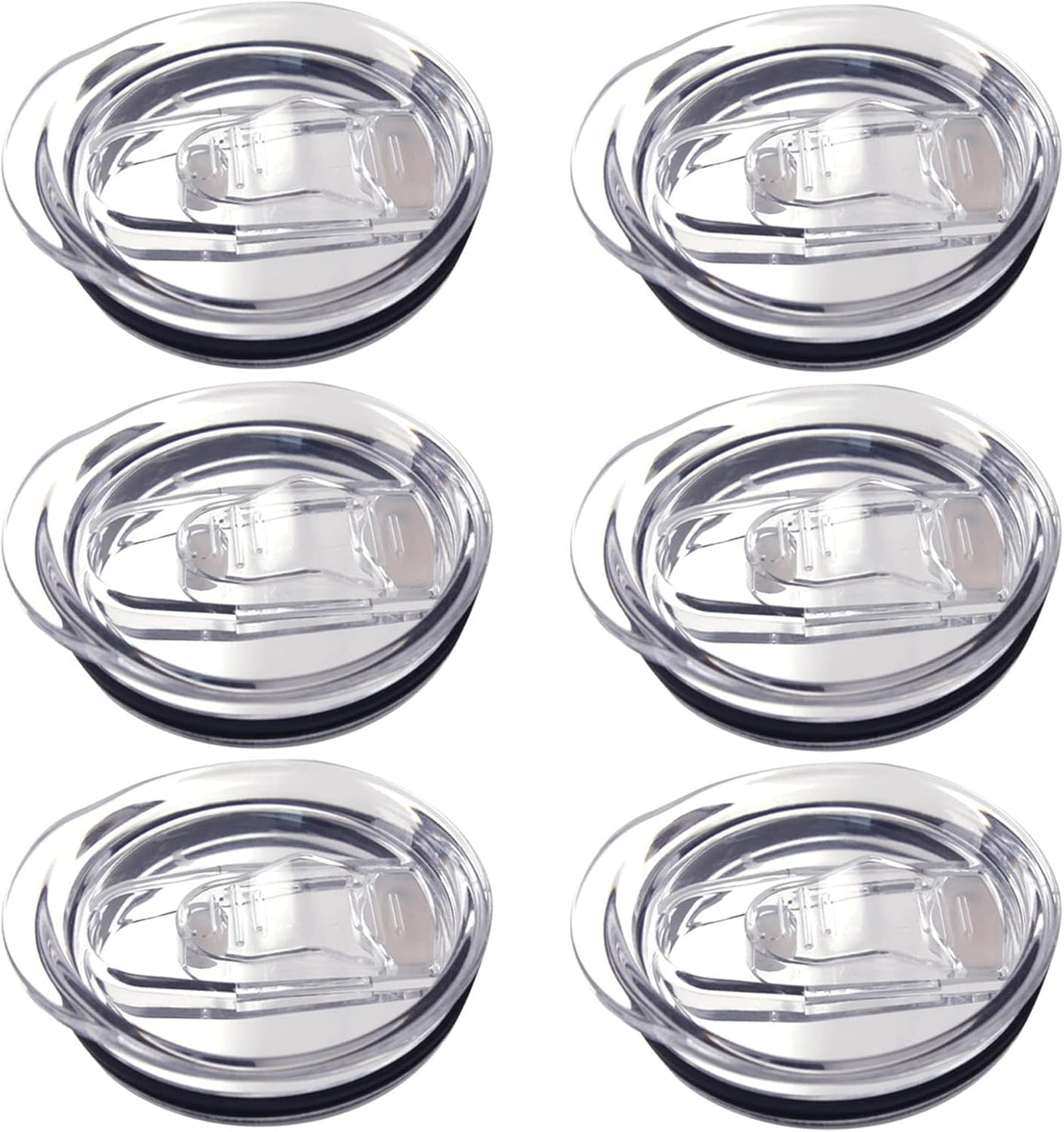 10 Pack 20 oz Skinny Tumbler Replacement Lids Plastic Splash Covers tops for 20 oz coffee cup lids Clear Cup Covers for 2.64 Inch Mouth Tumbler Cooler