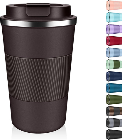 Insulated Coffee Tumbler 17 oz, Stainless Steel Coffee Mug with Lids, Travel Coffee Mug Leak Proof, Double Wall Vacuum Insulated Reusable Coffee Cup, Keep Drinks Hot and Cold (Deep Teal, 17 Ounces)