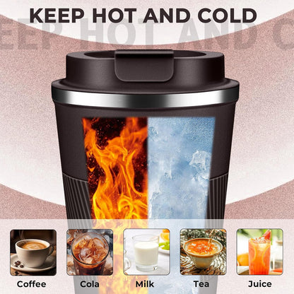 Insulated Coffee Tumbler 17 oz, Stainless Steel Coffee Mug with Lids, Travel Coffee Mug Leak Proof, Double Wall Vacuum Insulated Reusable Coffee Cup, Keep Drinks Hot and Cold (Deep Teal, 17 Ounces)