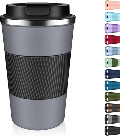 Insulated Coffee Tumbler 17 oz, Stainless Steel Coffee Mug with Lids, Travel Coffee Mug Leak Proof, Double Wall Vacuum Insulated Reusable Coffee Cup, Keep Drinks Hot and Cold (Deep Teal, 17 Ounces)