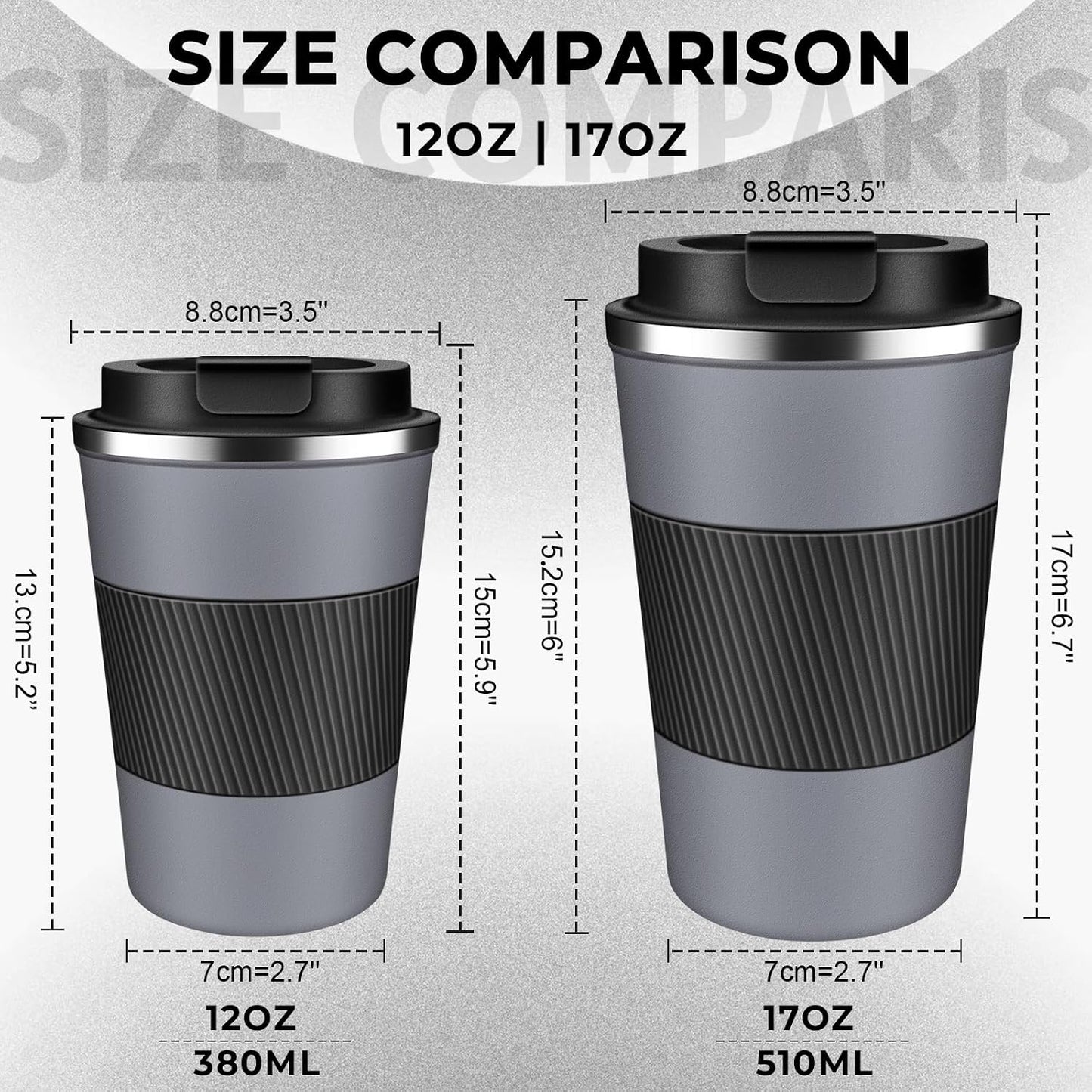 Insulated Coffee Tumbler 17 oz, Stainless Steel Coffee Mug with Lids, Travel Coffee Mug Leak Proof, Double Wall Vacuum Insulated Reusable Coffee Cup, Keep Drinks Hot and Cold (Deep Teal, 17 Ounces)