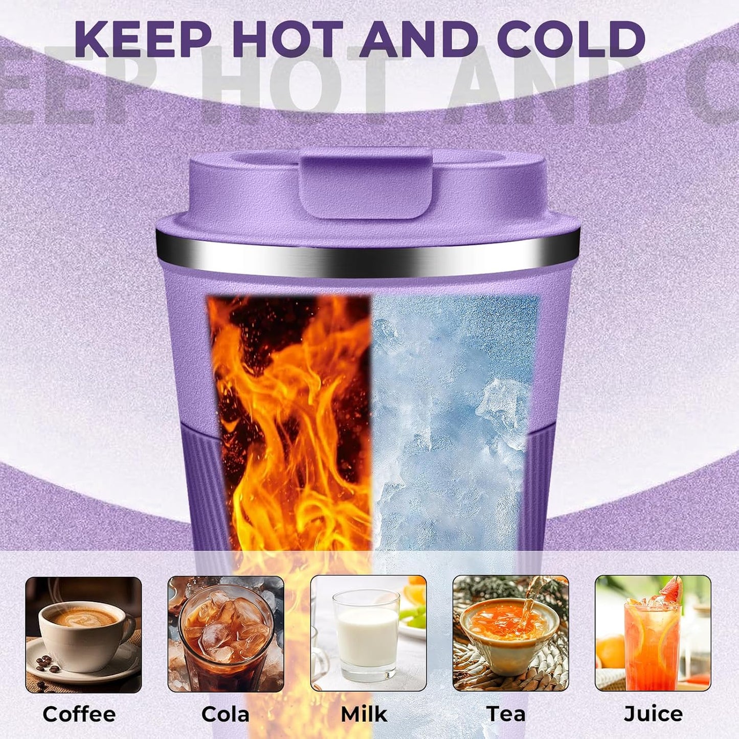 Insulated Coffee Tumbler 17 oz, Stainless Steel Coffee Mug with Lids, Travel Coffee Mug Leak Proof, Double Wall Vacuum Insulated Reusable Coffee Cup, Keep Drinks Hot and Cold (Deep Teal, 17 Ounces)