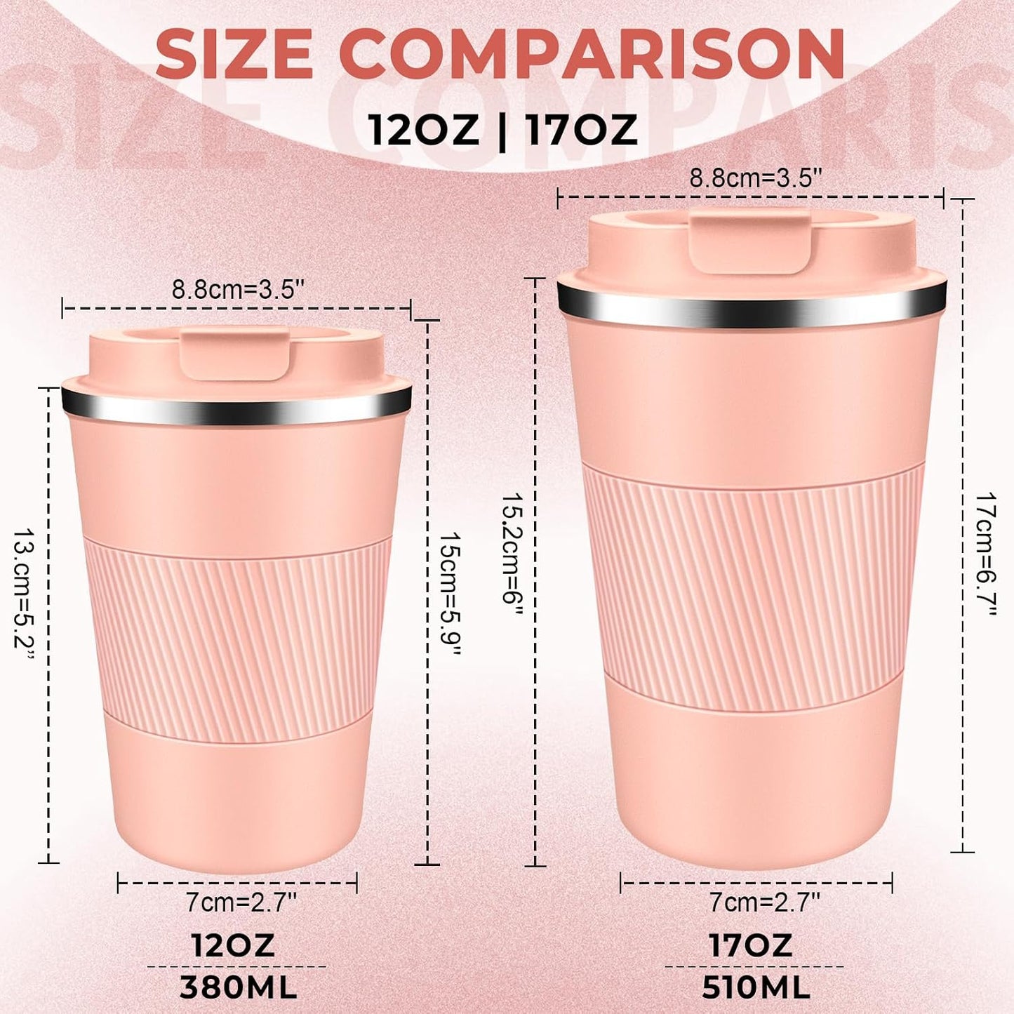 Insulated Coffee Tumbler 17 oz, Stainless Steel Coffee Mug with Lids, Travel Coffee Mug Leak Proof, Double Wall Vacuum Insulated Reusable Coffee Cup, Keep Drinks Hot and Cold (Deep Teal, 17 Ounces)