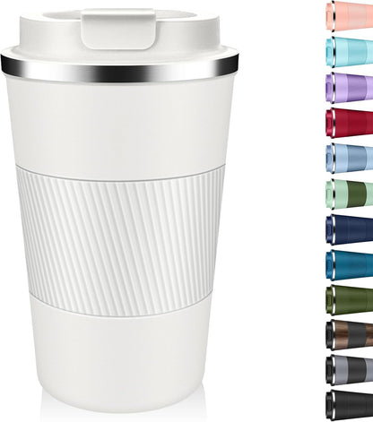 Insulated Coffee Tumbler 17 oz, Stainless Steel Coffee Mug with Lids, Travel Coffee Mug Leak Proof, Double Wall Vacuum Insulated Reusable Coffee Cup, Keep Drinks Hot and Cold (Deep Teal, 17 Ounces)