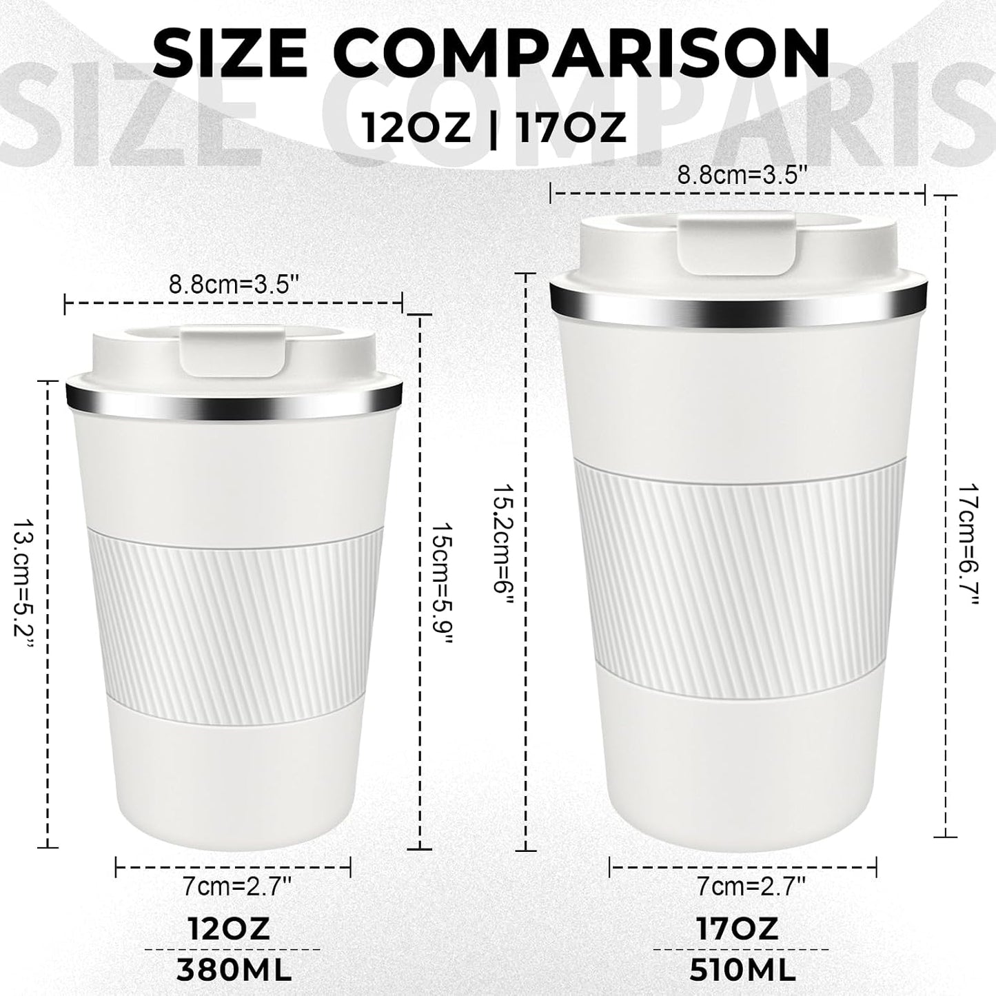 Insulated Coffee Tumbler 17 oz, Stainless Steel Coffee Mug with Lids, Travel Coffee Mug Leak Proof, Double Wall Vacuum Insulated Reusable Coffee Cup, Keep Drinks Hot and Cold (Deep Teal, 17 Ounces)