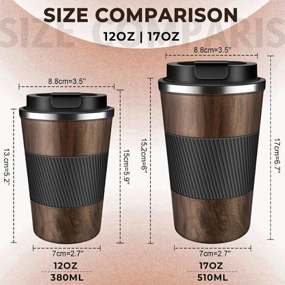 Insulated Coffee Tumbler 17 oz, Stainless Steel Coffee Mug with Lids, Travel Coffee Mug Leak Proof, Double Wall Vacuum Insulated Reusable Coffee Cup, Keep Drinks Hot and Cold (Deep Teal, 17 Ounces)