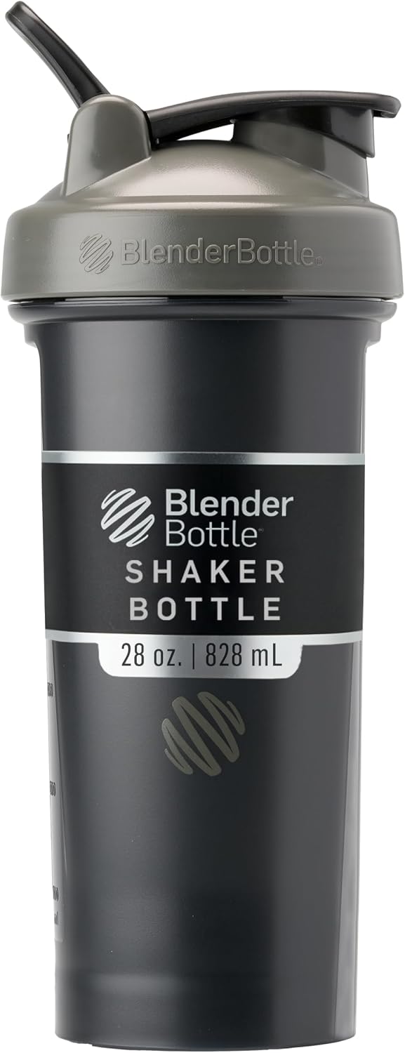 Classic V2 Plastic Shaker Bottle 20 oz Clear/Black