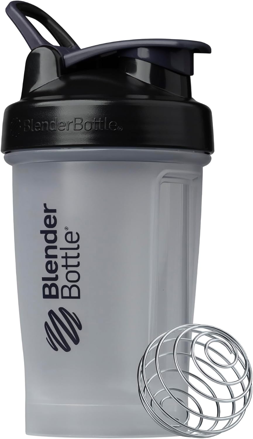 Classic V2 Plastic Shaker Bottle 20 oz Clear/Black