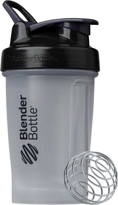 Classic V2 Plastic Shaker Bottle 20 oz Clear/Black