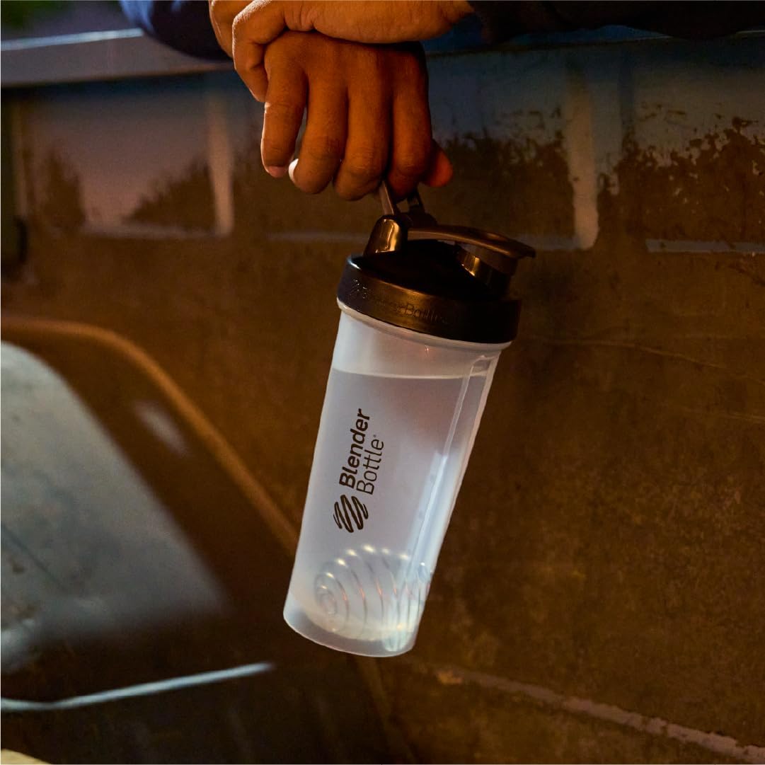 Classic V2 Plastic Shaker Bottle 20 oz Clear/Black
