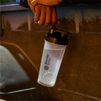 Classic V2 Plastic Shaker Bottle 20 oz Clear/Black