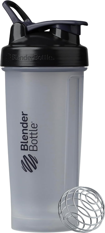 Classic V2 Plastic Shaker Bottle 20 oz Clear/Black