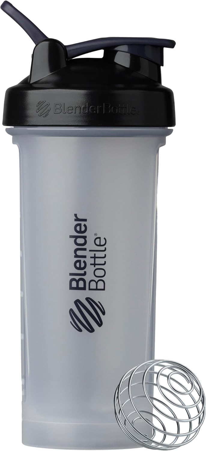 Classic V2 Plastic Shaker Bottle 20 oz Clear/Black