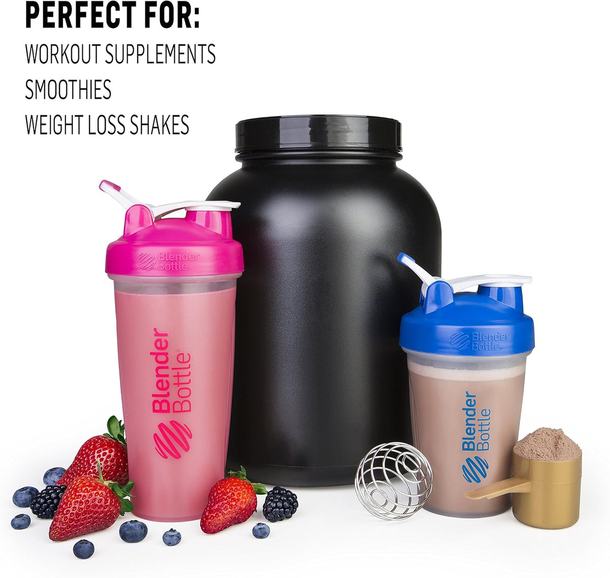 Classic V2 Plastic Shaker Bottle 20 oz Clear/Black