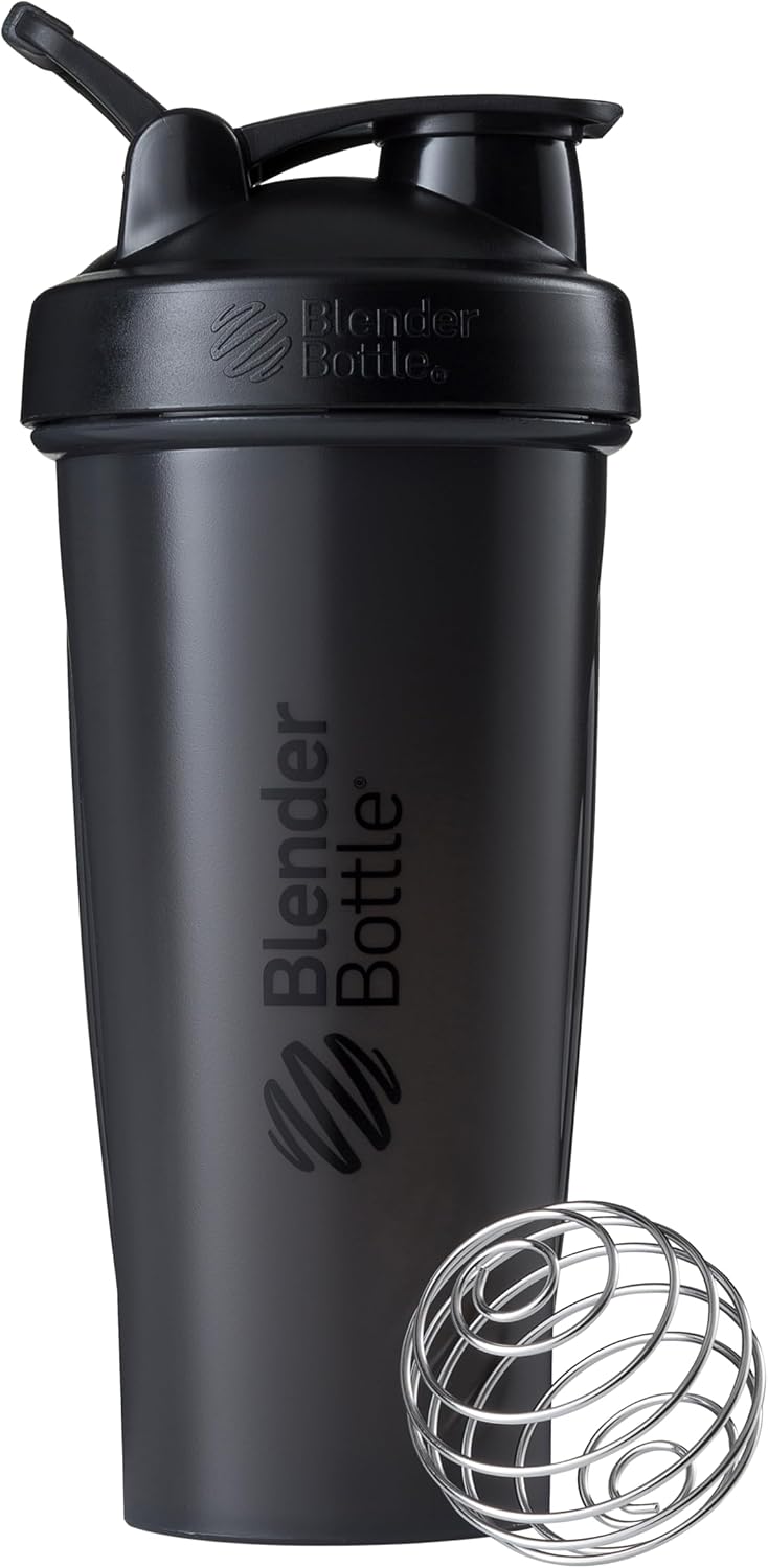 Classic V2 Plastic Shaker Bottle 20 oz Clear/Black