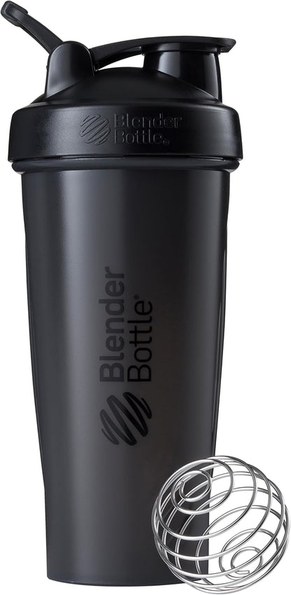 Classic V2 Plastic Shaker Bottle 20 oz Clear/Black