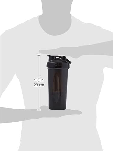 Classic V2 Plastic Shaker Bottle 20 oz Clear/Black