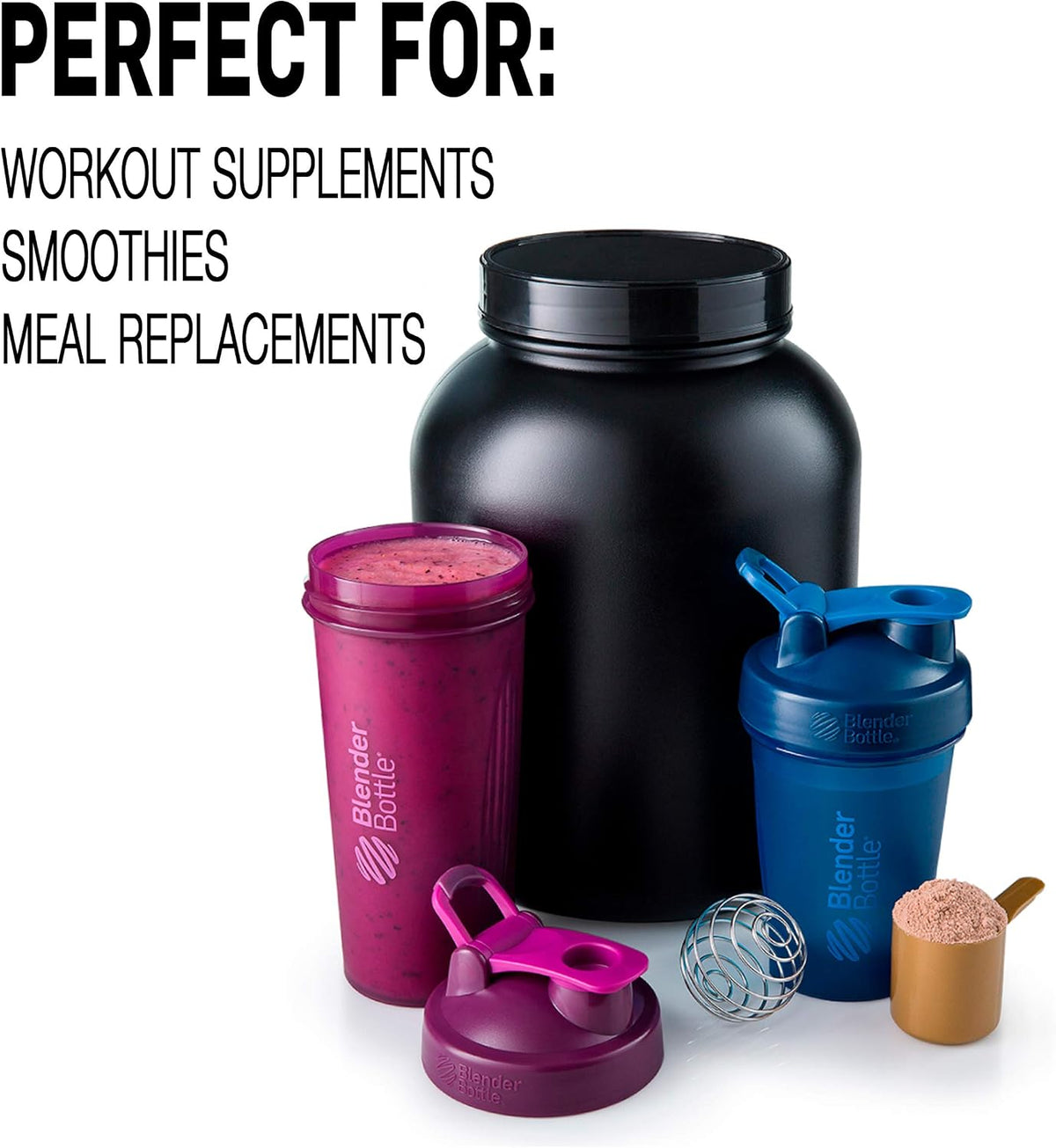 Classic V2 Plastic Shaker Bottle 20 oz Clear/Black