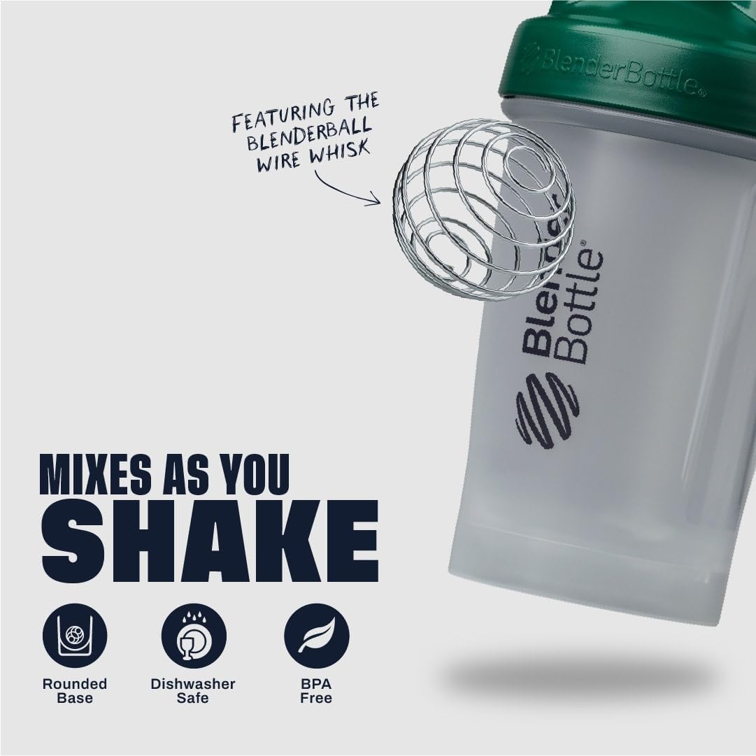 Classic V2 Plastic Shaker Bottle 20 oz Clear/Black