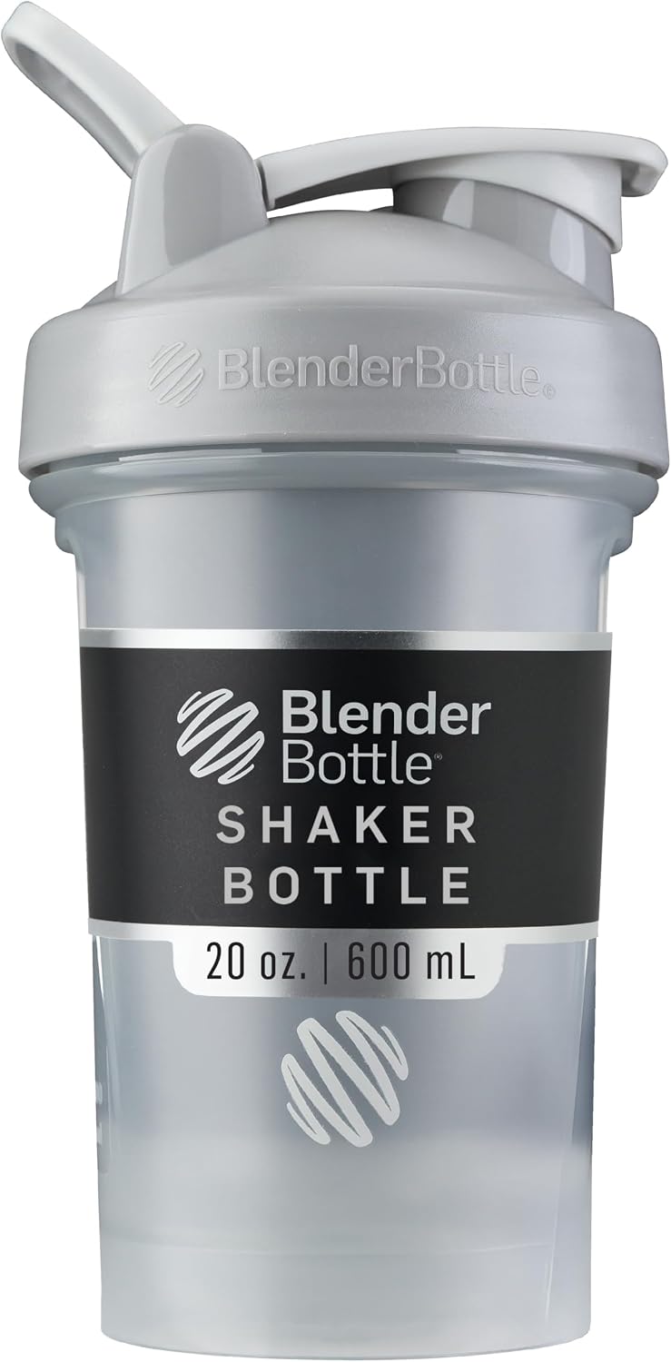 Classic V2 Plastic Shaker Bottle 20 oz Clear/Black