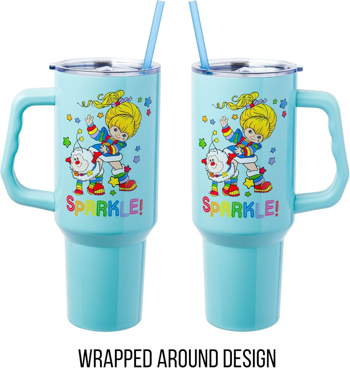 Betty Boop Core Cute Pose, Stainless Steel Tumbler, 40oz | Sitting, Hearts and Dots, Straw Cover Cap, Handle, Lid, Double Walled, Fits in Cup Holder, 1.18 Liters - Colors B