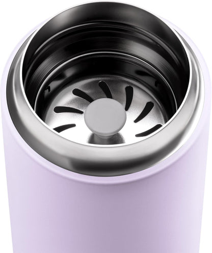 Carter Move Ceramic Lined Travel Coffee Mug 16 oz - Leak-Proof Lid | No Metallic Taste, Dishwasher Safe, Hot 12Hr Cold 24Hr, Stainless Steel Tumbler, BPA-Free, Fits Cup Holders, Electric Cobalt