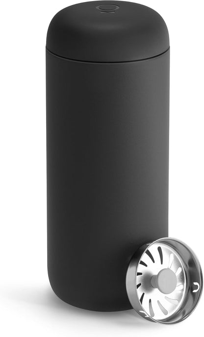 Carter Move Ceramic Lined Travel Coffee Mug 16 oz - Leak-Proof Lid | No Metallic Taste, Dishwasher Safe, Hot 12Hr Cold 24Hr, Stainless Steel Tumbler, BPA-Free, Fits Cup Holders, Electric Cobalt