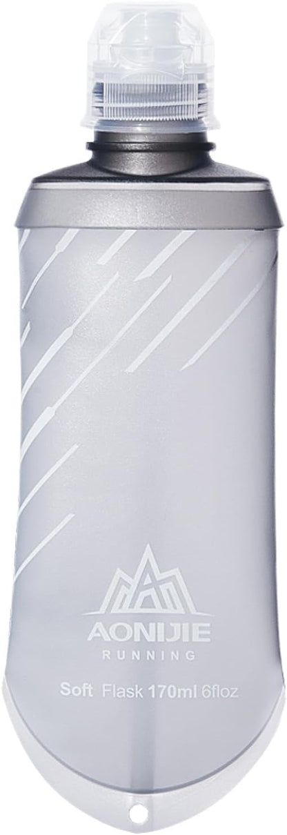 Handheld Water Bottle for Running, Quick Grip Chill 17 oz Handheld Soft Water Bottle with Hand Strap Hydration Pack, BPA Sport Soft Flask (Blue)