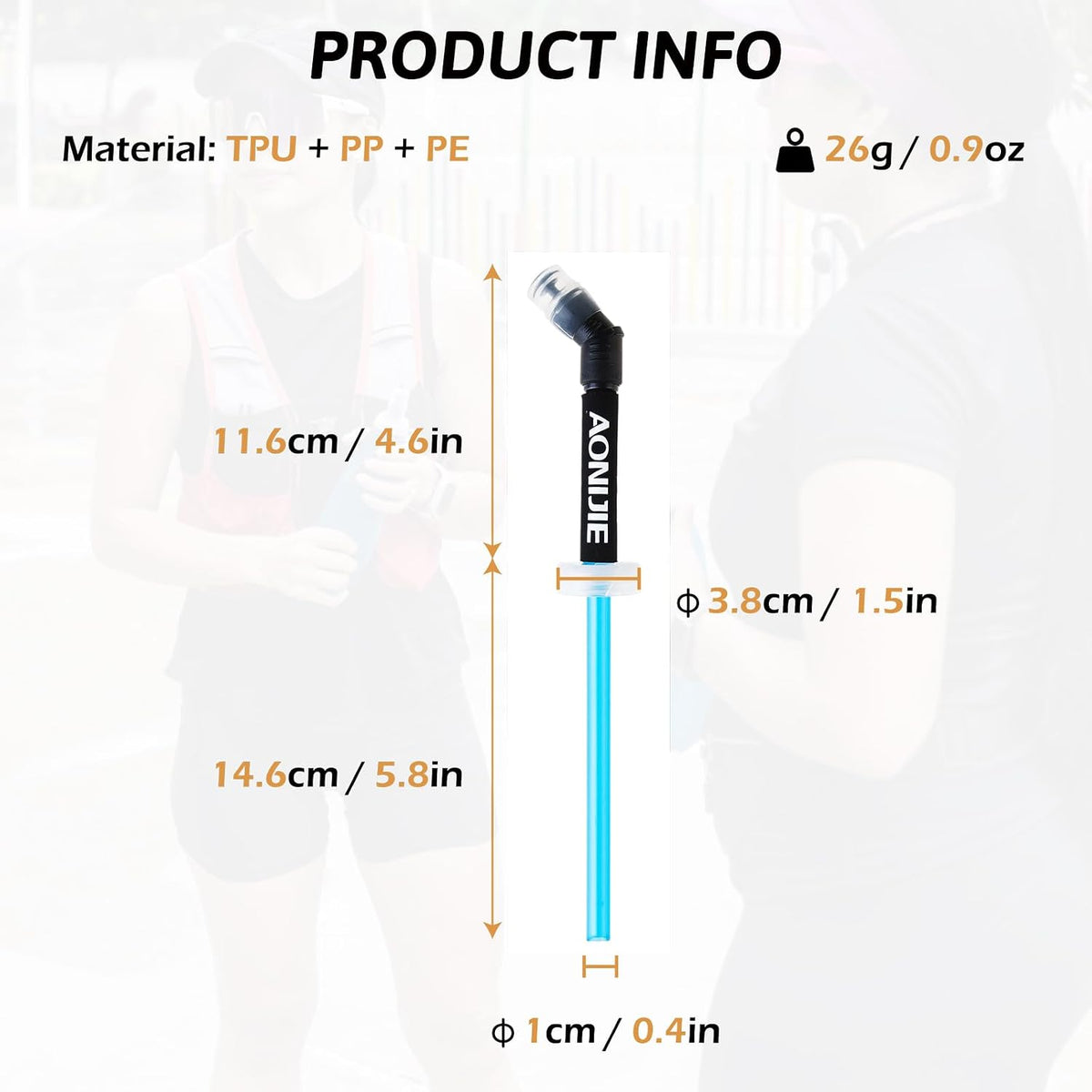 Handheld Water Bottle for Running, Quick Grip Chill 17 oz Handheld Soft Water Bottle with Hand Strap Hydration Pack, BPA Sport Soft Flask (Blue)