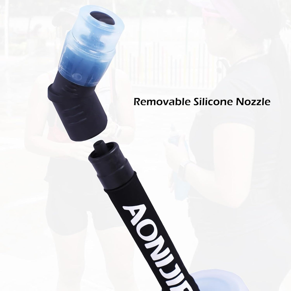 Handheld Water Bottle for Running, Quick Grip Chill 17 oz Handheld Soft Water Bottle with Hand Strap Hydration Pack, BPA Sport Soft Flask (Blue)