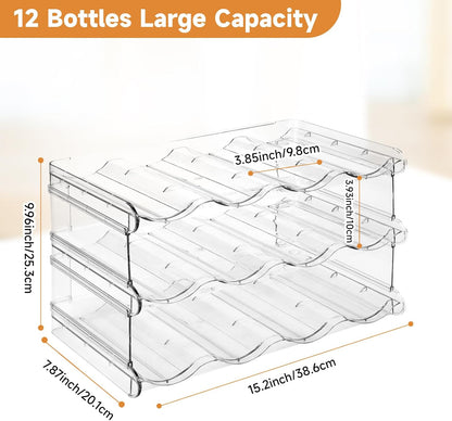 Water Bottle Organizer 4 Tier Large Compartment Water Bottle Holder